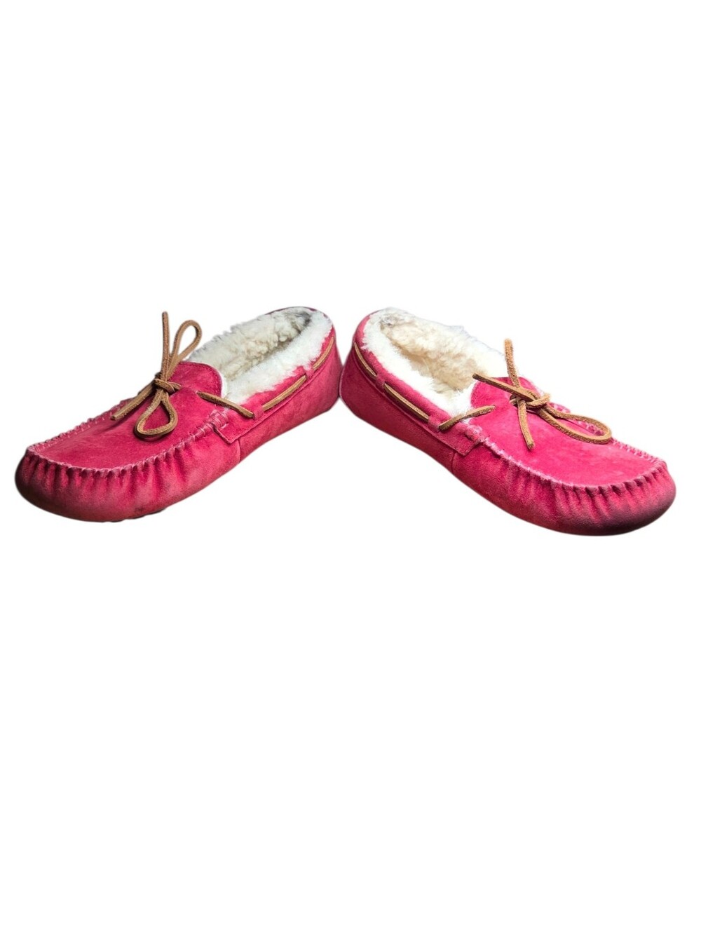UGG Women's Dakota Moccasin Water Resistant Suede Size 10 Red Slip On - Picture 2 of 8